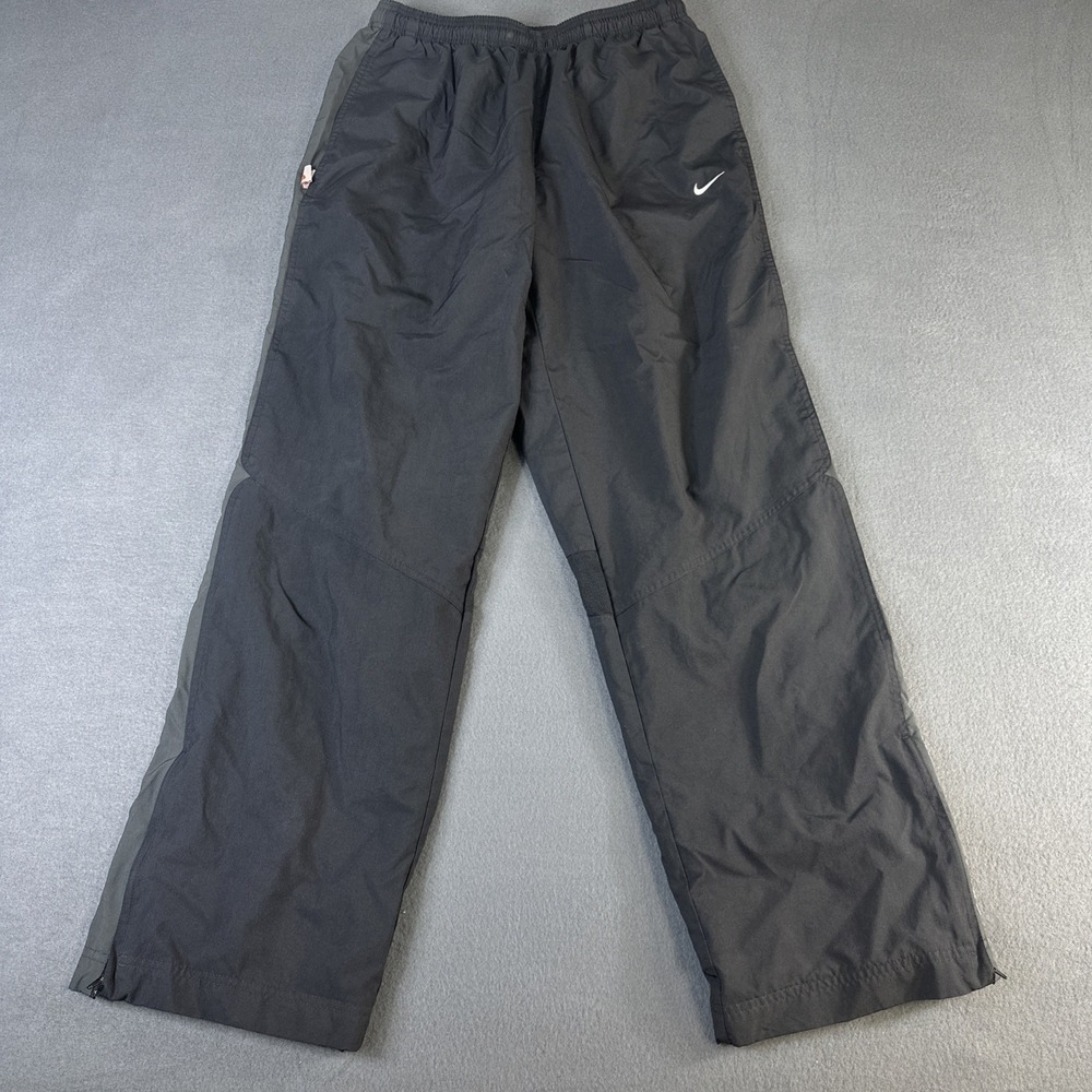 90s Vintage Nike Size L NME Black Windbreaker Pants - Gorpcore Mesh Straight